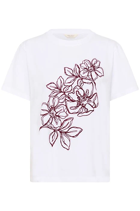 Part Two naisten t-paita, JAMINAPW TS White Tawny Port Dec