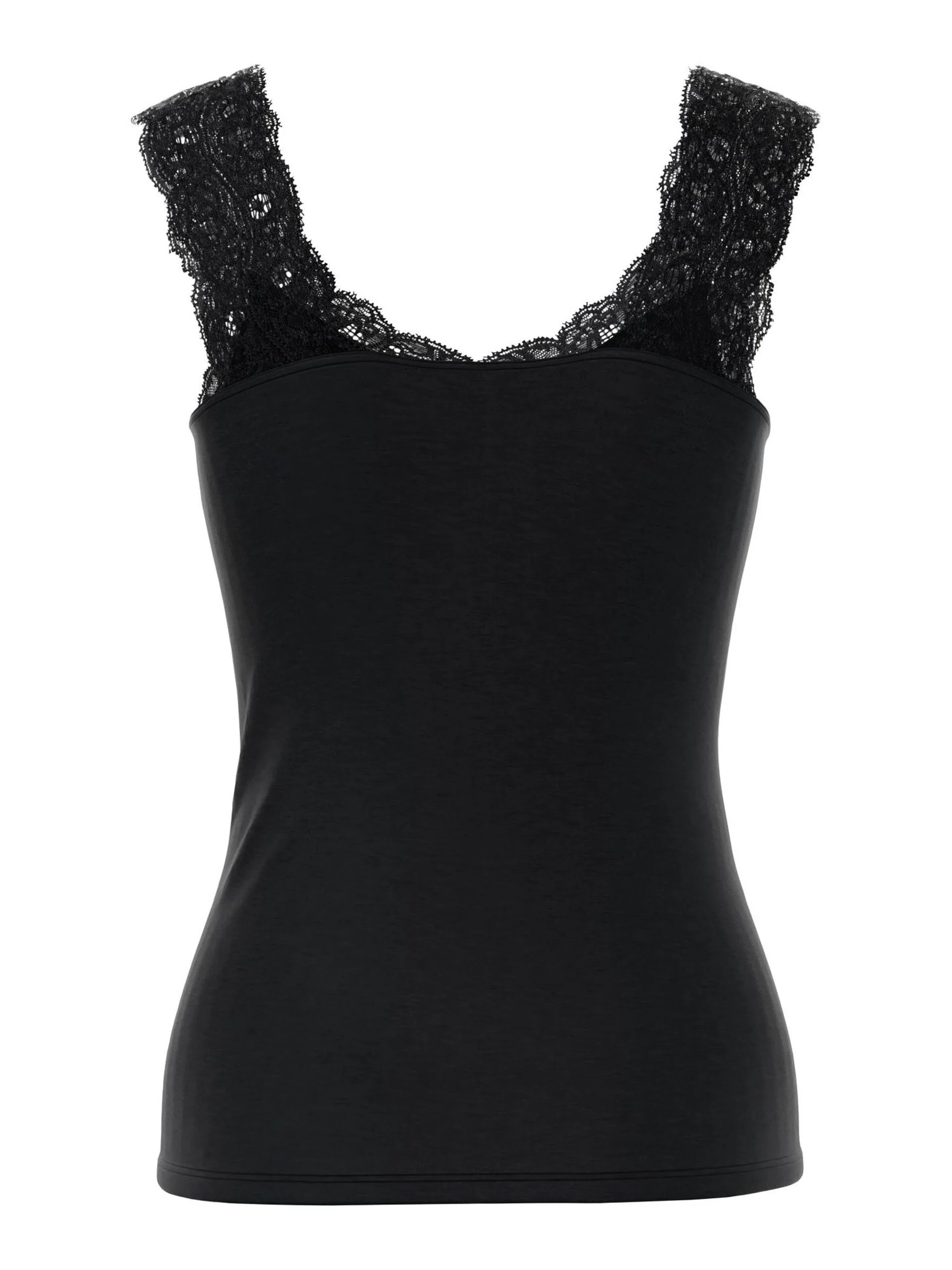 Pieces naisten toppi PCBARBERA LACE TOP JRS NOOS, musta - Image 4
