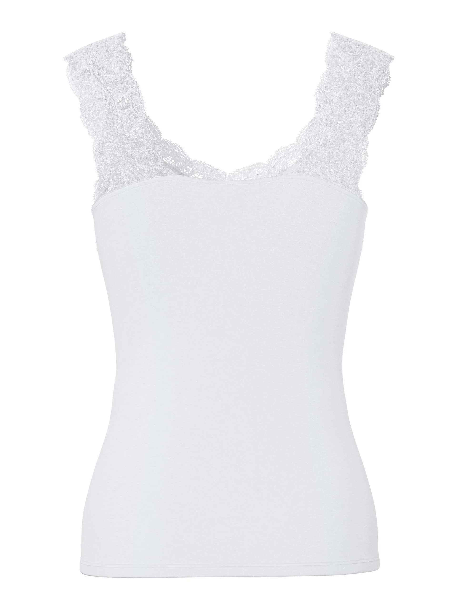 Pieces naisten toppi PCBARBERA LACE TOP JRS NOOS, valkoinen - Image 4