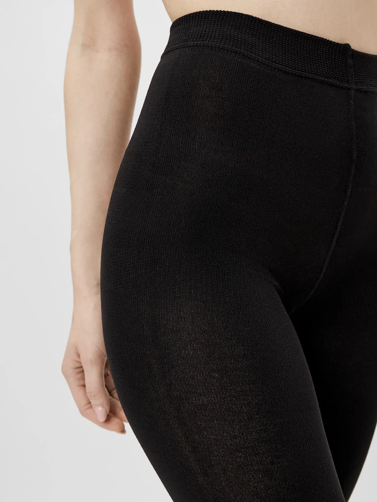 Pieces naisten fleecesukkahousut PCKAYA FLEECE TIGHTS NOOS, musta - Image 4