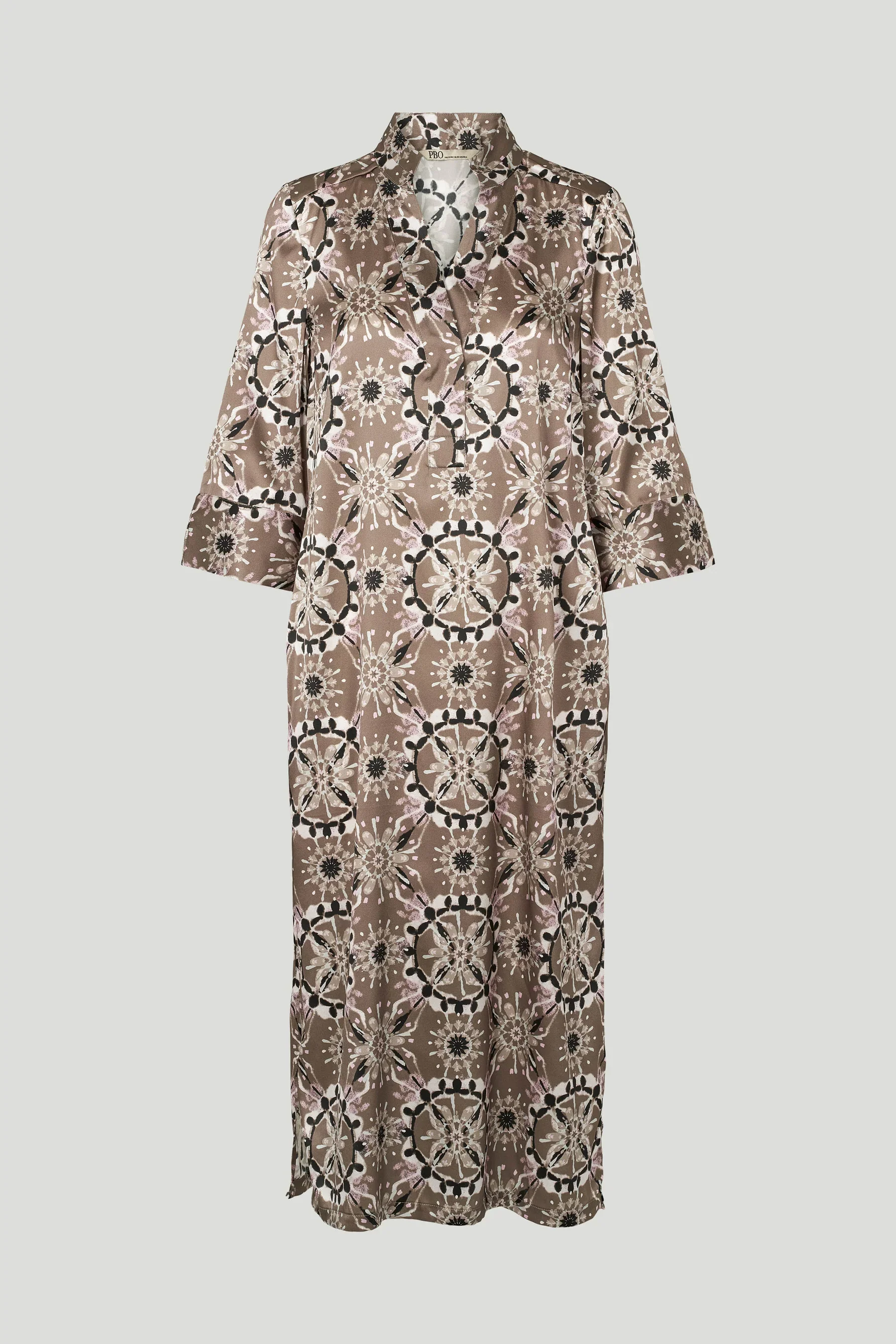 Philosophy Blues Original naisten mekko, SILKY SIMBIA DRESS Ruskea Kuosi