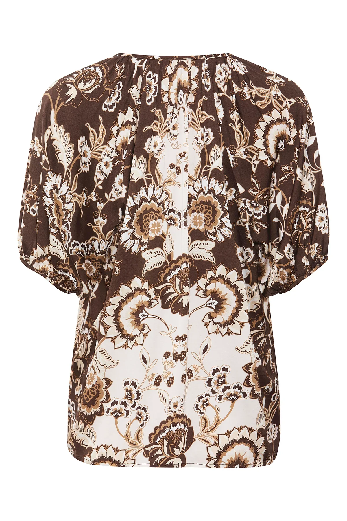 Philosophy Blues Original naisten pusero, MAURO BLOUSE Ruskea Kuosi - Image 2