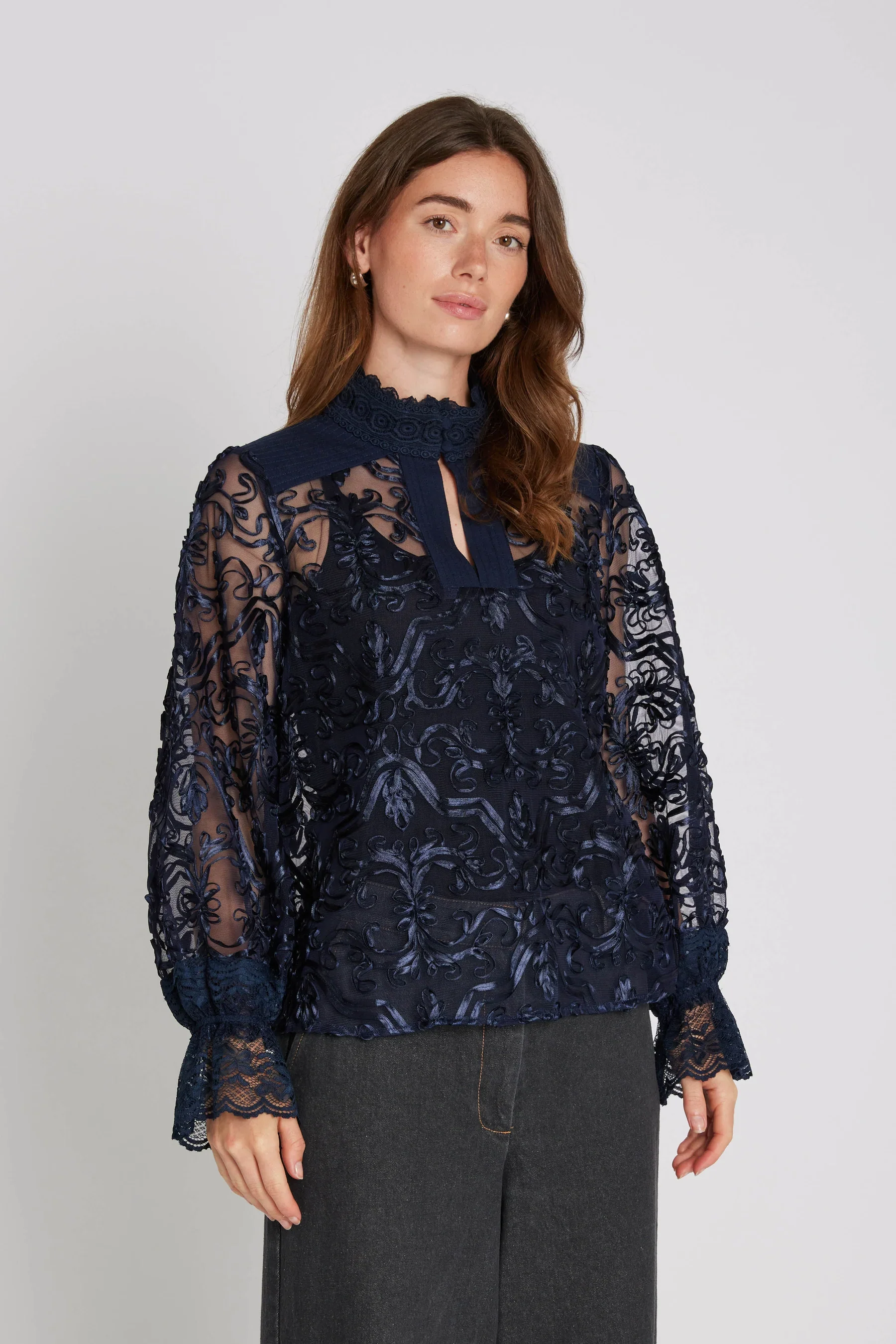 Philosophy Blues Original naisten pusero, ROYAL BLOUSE Tummansininen