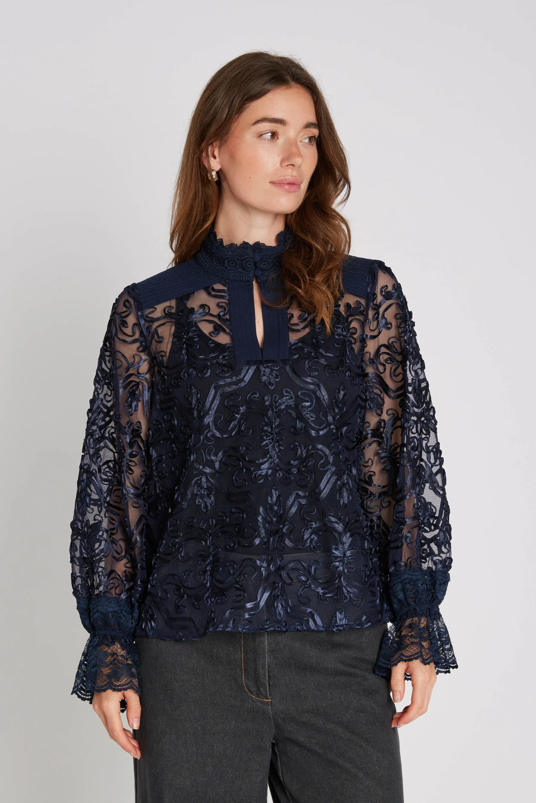 Philosophy Blues Original naisten pusero, ROYAL BLOUSE Tummansininen - Image 4