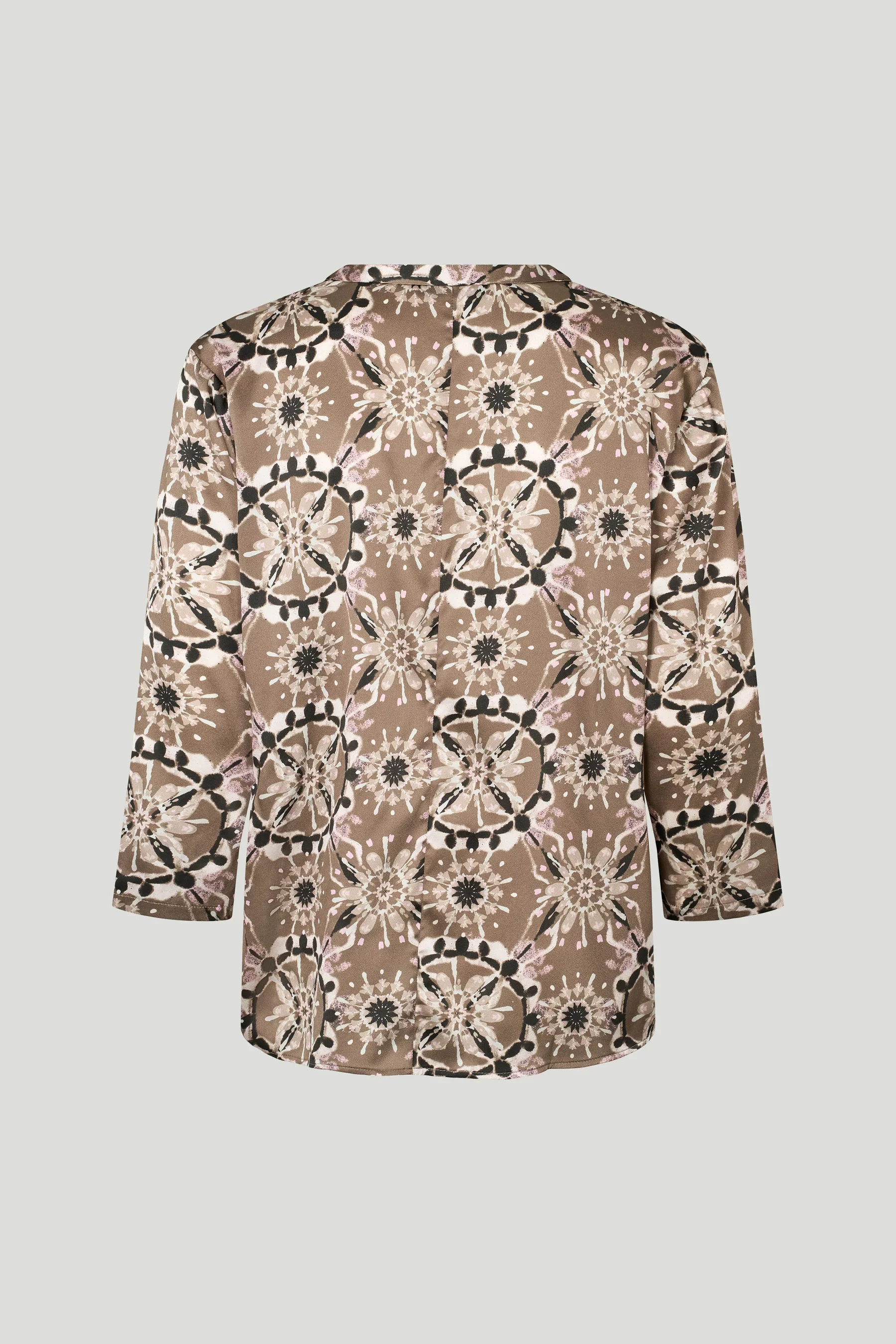 Philosophy Blues Original naisten pusero, SILKY BALI BLOUSE Ruskea Kuosillinen - Image 2