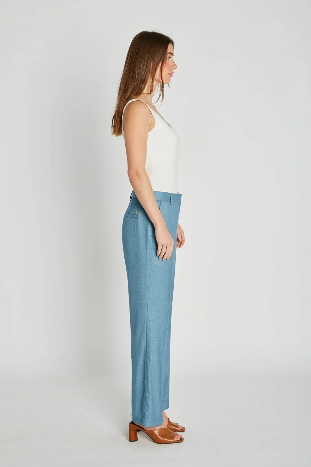 Philosophy Blues Original naisten suorat housut, AMAGO PANTS Vaaleansininen - Image 3