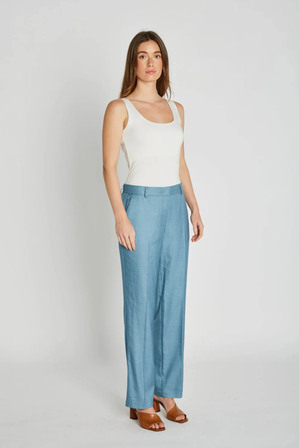 Philosophy Blues Original naisten suorat housut, AMAGO PANTS Vaaleansininen - Image 4