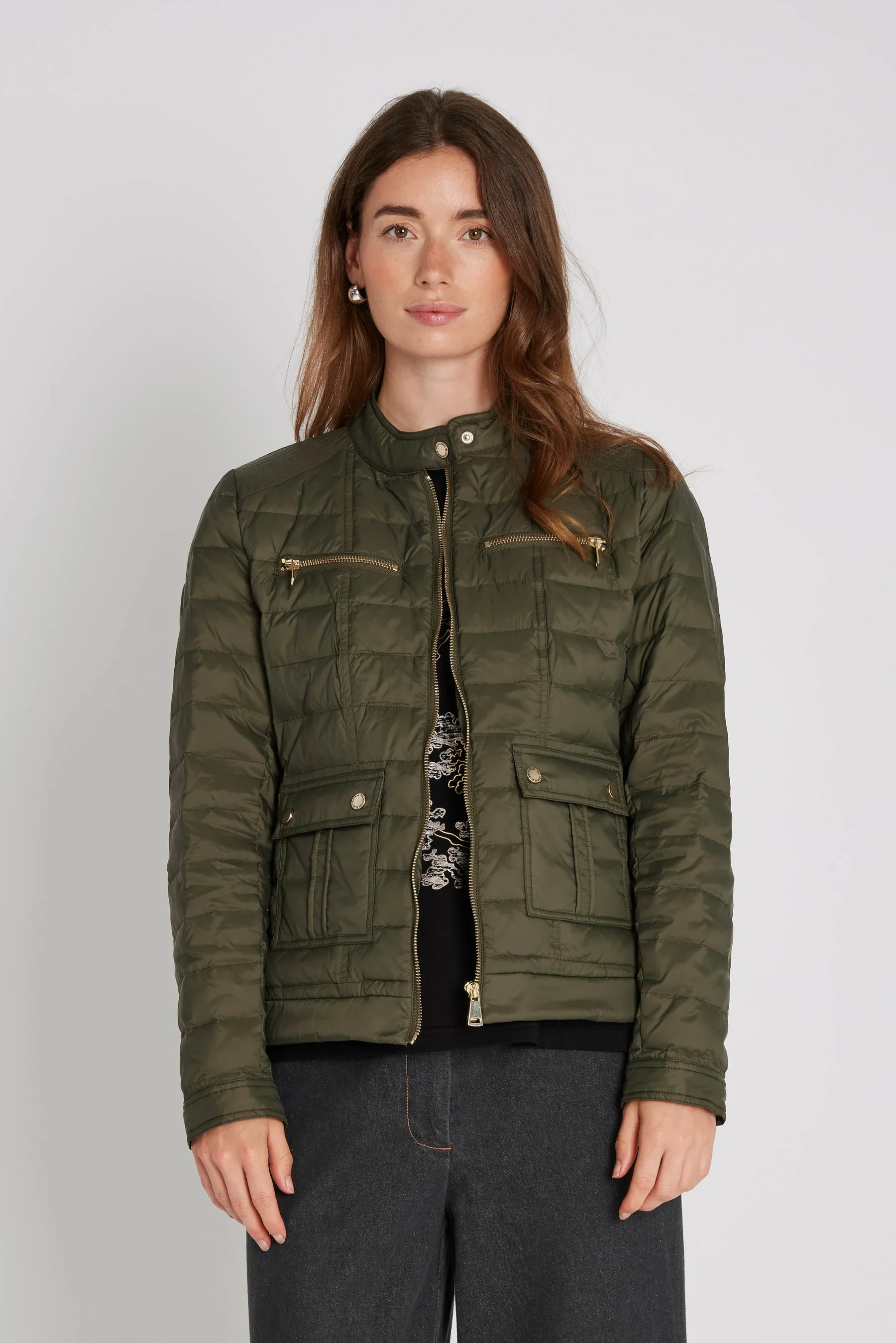 Philosophy Blues Original naisten takki, PUFFY LUCY DOWN JACKET Armeijanvihreä - Image 3