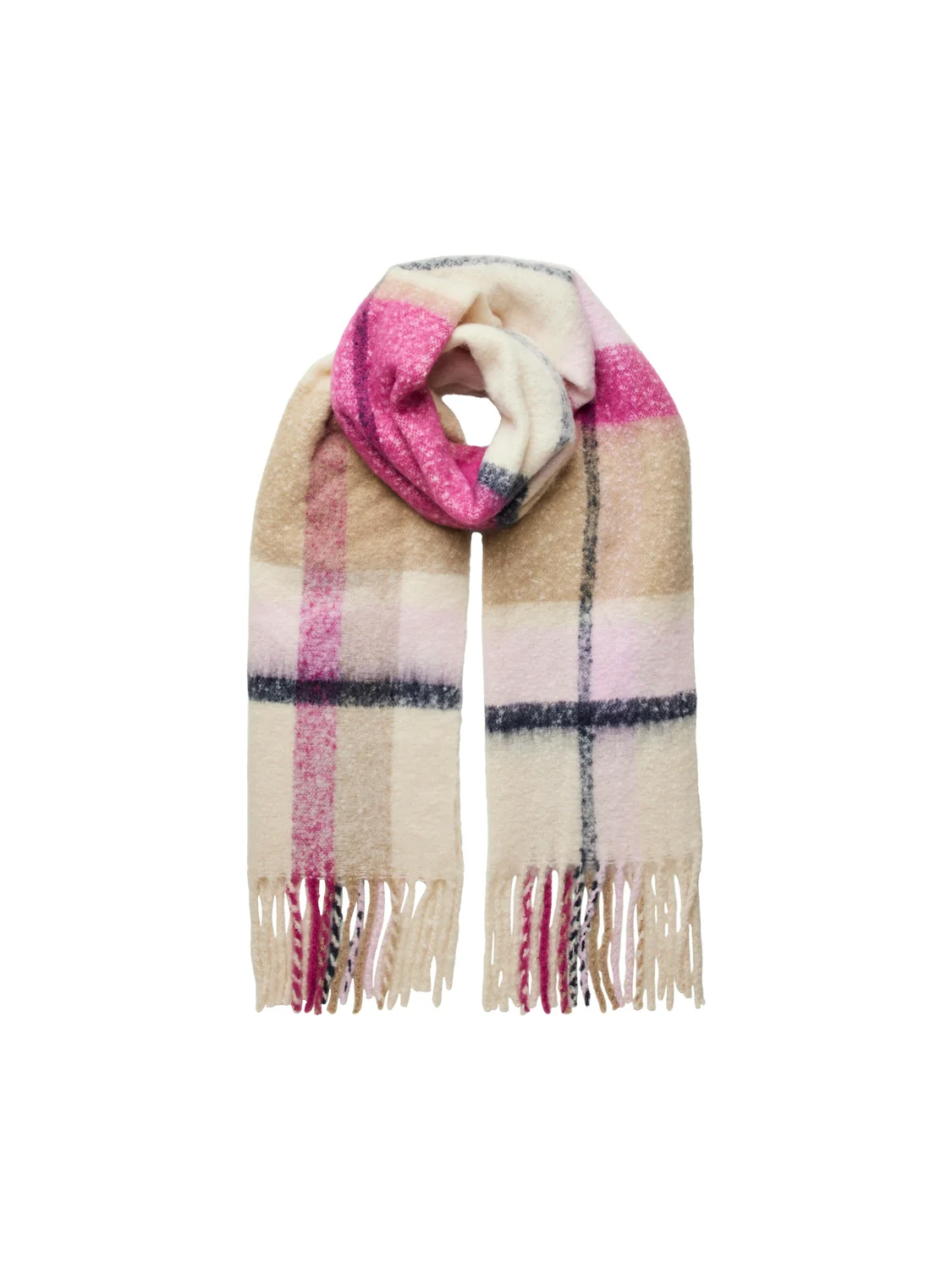 Pieces Kaulaliina Bea Long Scarf Noos Pinkki Kuosi
