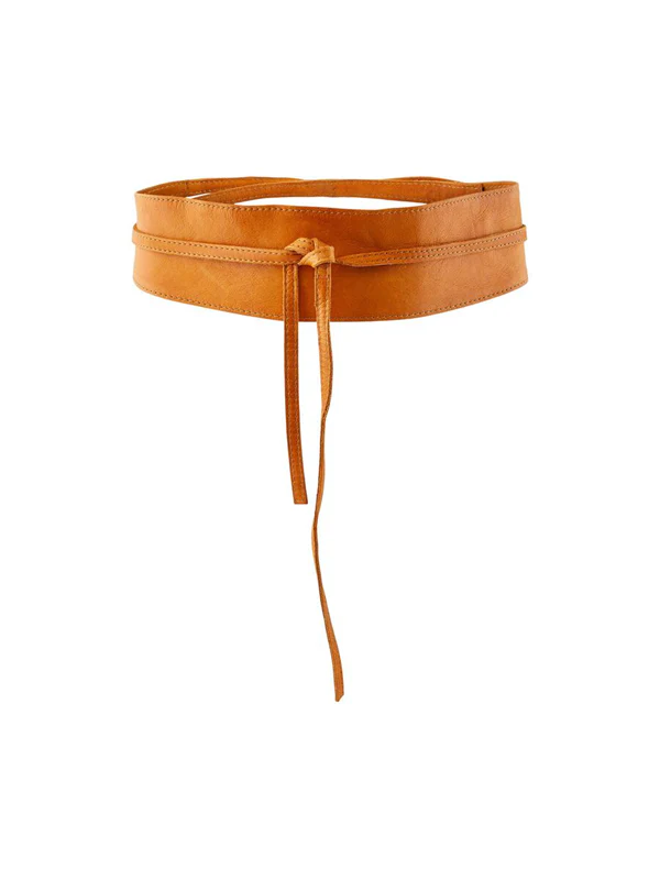 Pieces Nahkavyö PCVIBS LEATHER TIE WAIST BELT NOOS Cognac - Image 2