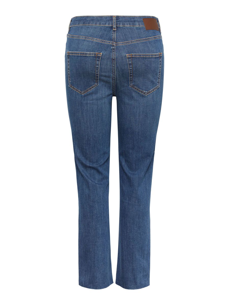 Pieces Naisten Farkut PCDelly Straight HW CR MB184 NOOS Indigo - Image 2