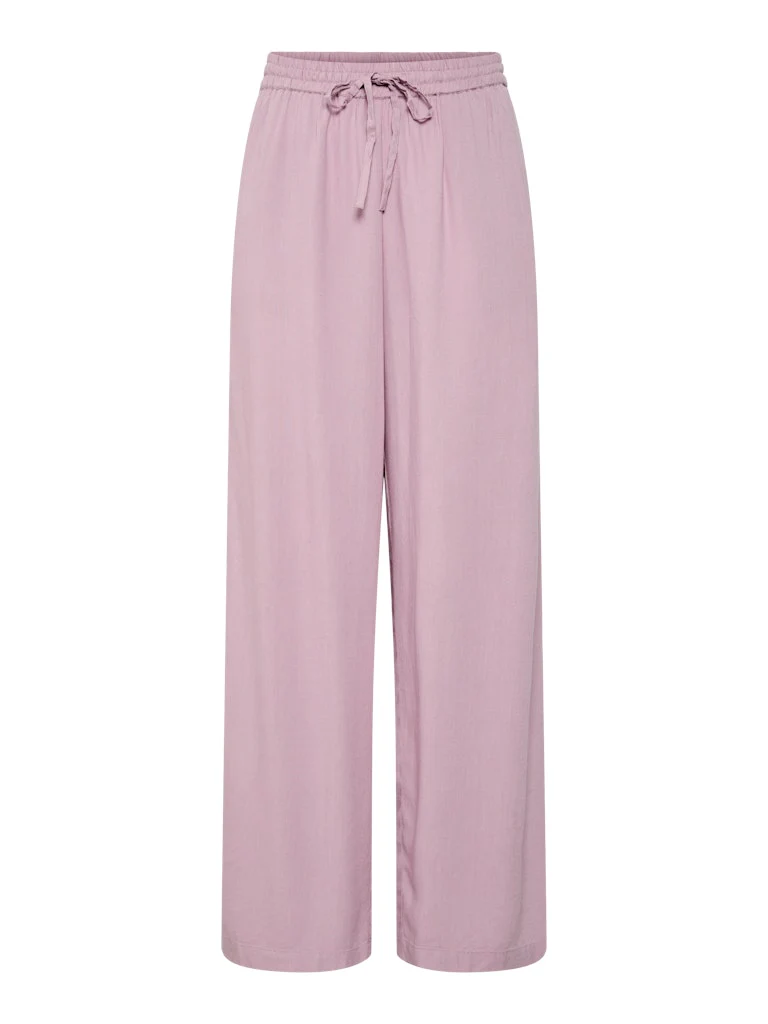 Pieces naisten housut, PCPIA HW WIDE PANTS  Dawn Pink - Image 3