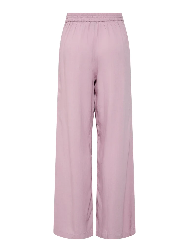 Pieces naisten housut, PCPIA HW WIDE PANTS  Dawn Pink - Image 4