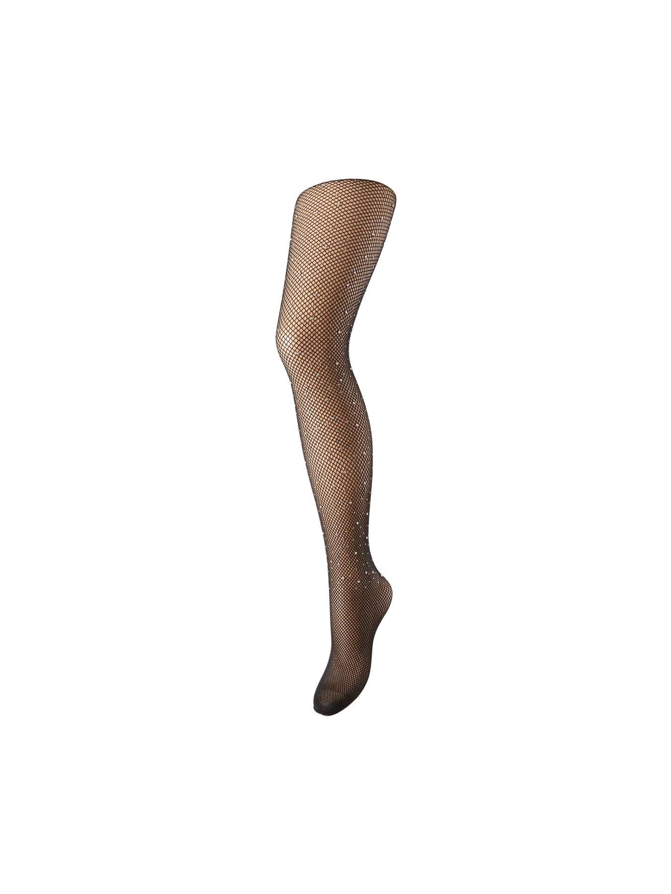 Pieces naisten sukkahousut, PCCLAIRE FISHNET GLITTER TIGHTS Black