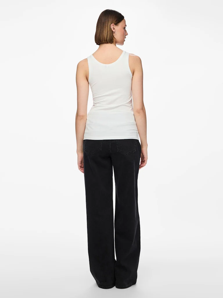 Pieces Naisten Toppi PCSIRENE TANK TOP Bright White - Image 2