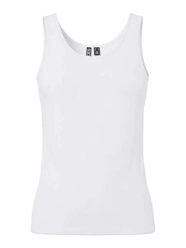 Pieces Naisten Toppi PCSIRENE TANK TOP Bright White - Image 3