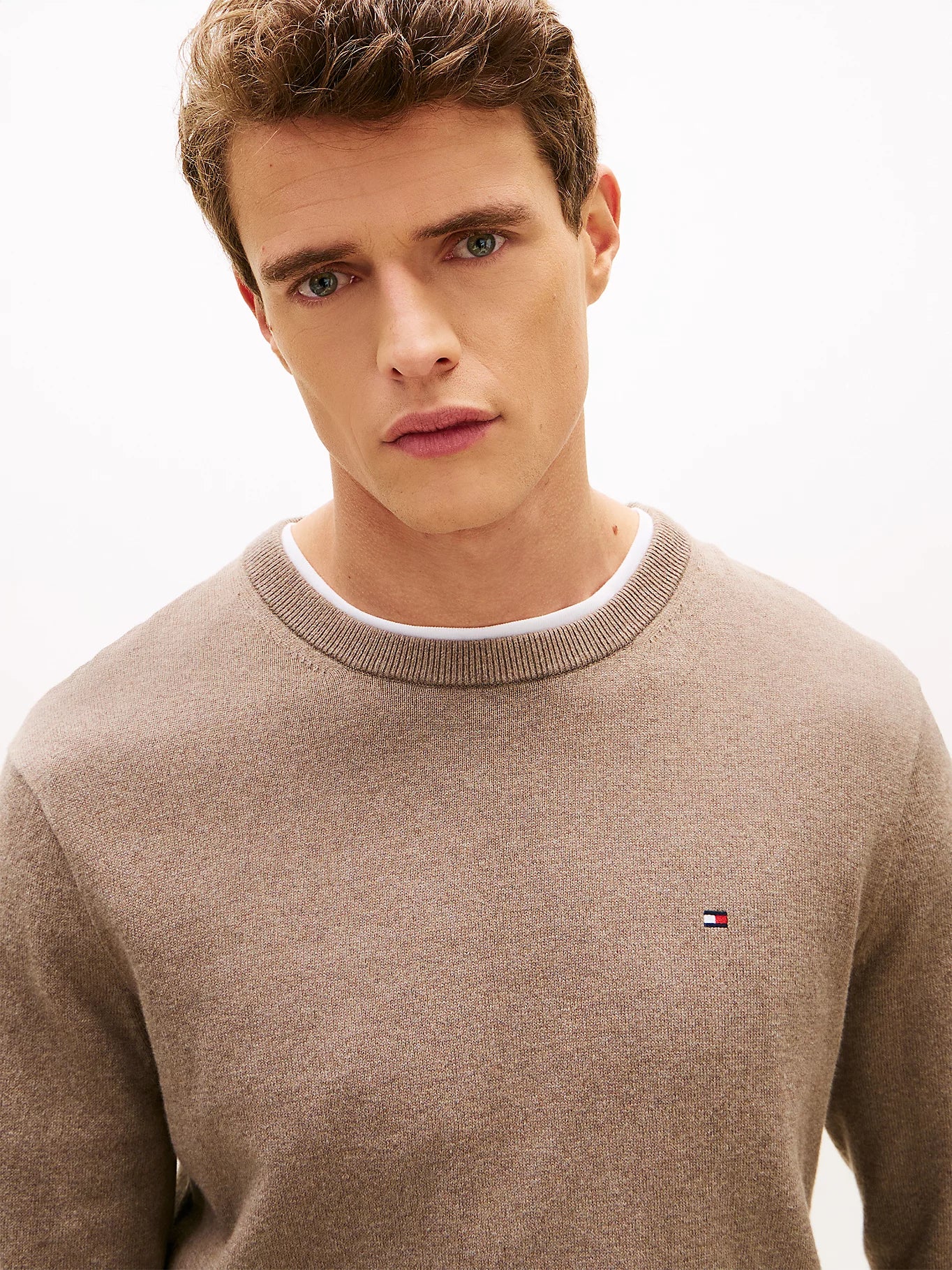 Tommy Hilfiger miesten neulepusero PIMA ORG CTN CASHMERE CREW NECK, kaakaonruskea - Image 2
