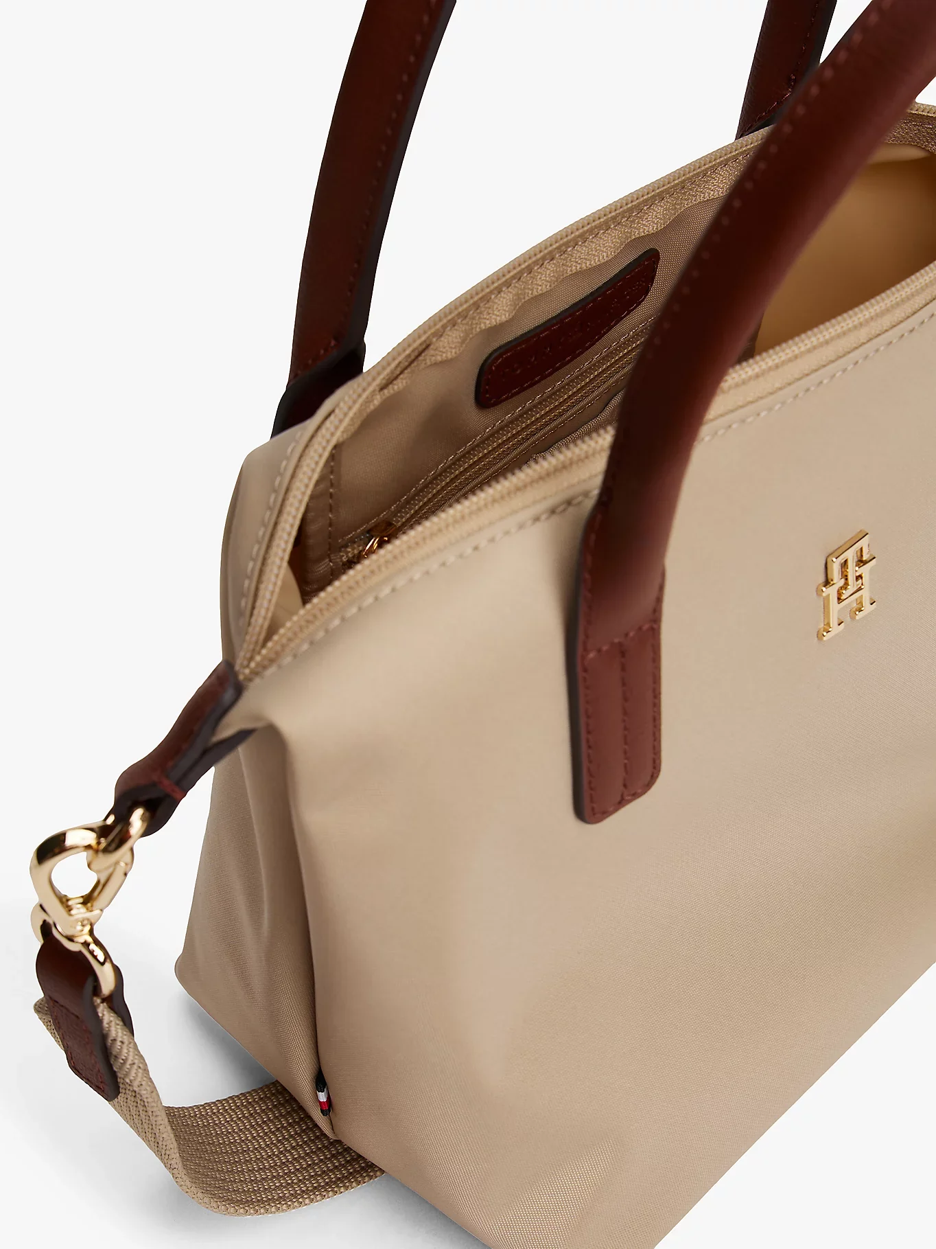 Tommy Hilfiger laukku POPETTE MINI TOTE, vaalea beige - Image 4