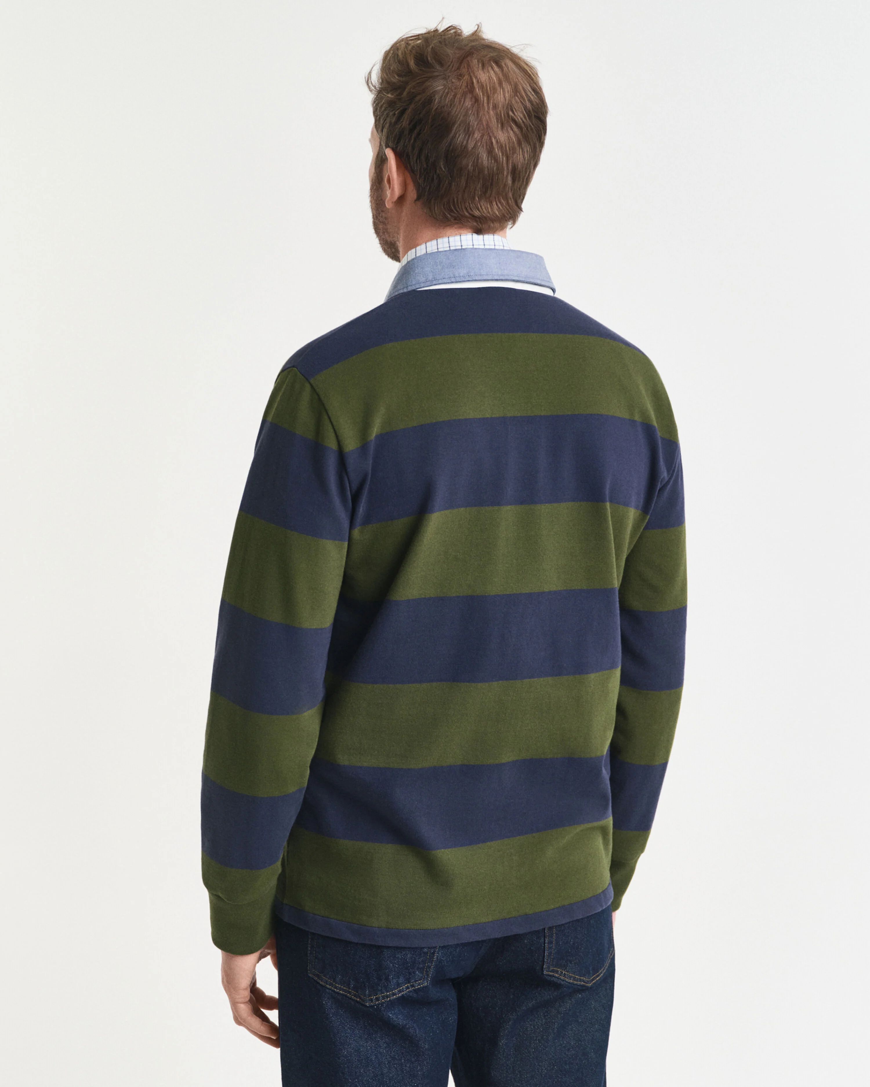 Gant miesten paita REG CHAMBRAY HEAVY RUGGER, raidallinen vihreä - Image 2