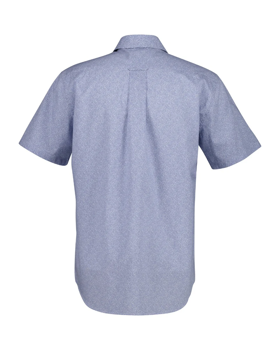 Gant lyhythihainen kauluspaita Reg Poplin SS AOP Shirt, sininen kuosi - Image 2