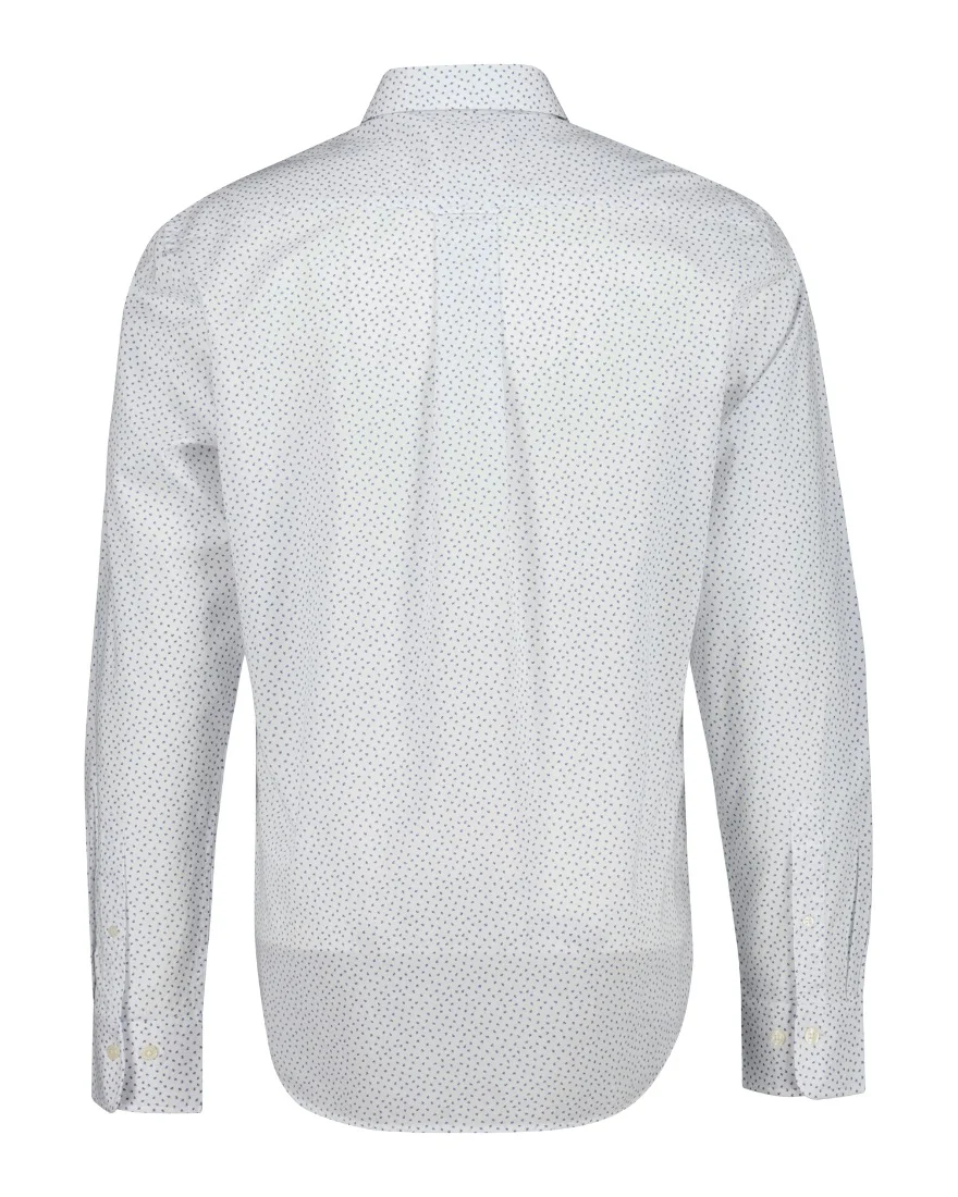 Gant kauluspaita Reg Poplin SS AOP Shirt, valkopohjainen kuosi - Image 2