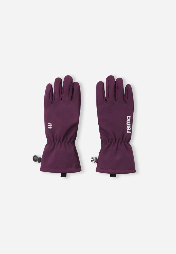 Reima softshell käsineet, TEHDEN SOFTSHELL GLOVES Viininpunainen