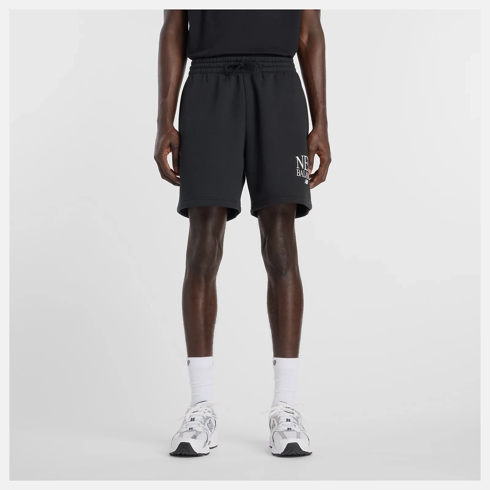 New Balance miesten collegeshortsit Reimagined Fleece Shorts 7', musta - Image 2