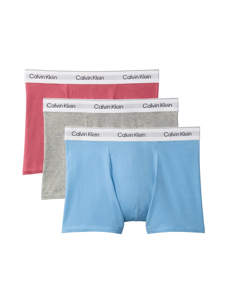 Calvin Klein miesten bokserit Relaxed Fit Trunk 3 Pack Pink Green Blue