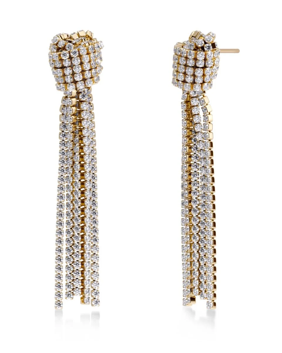 Edblad korvakorut Revel Knot Earrings Gold, Gold pleated