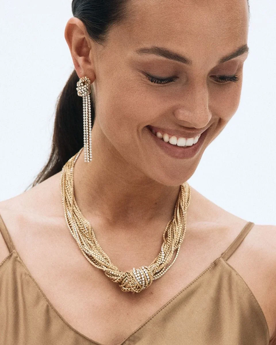 Edblad korvakorut Revel Knot Earrings Gold, Gold pleated - Image 3