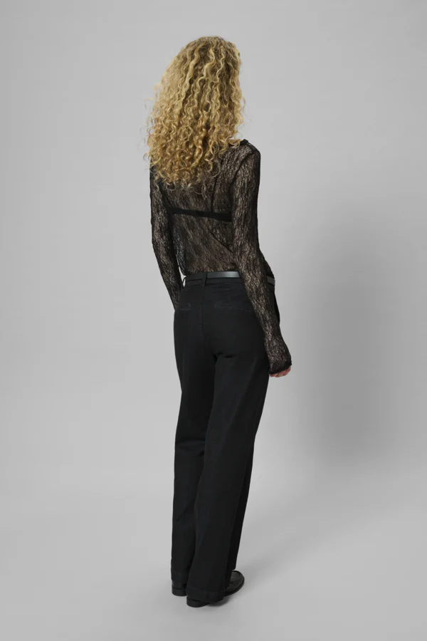 My Essential Wardrobe naisten pusero RITA BOATNECK LS BLOUSE, musta - Image 2