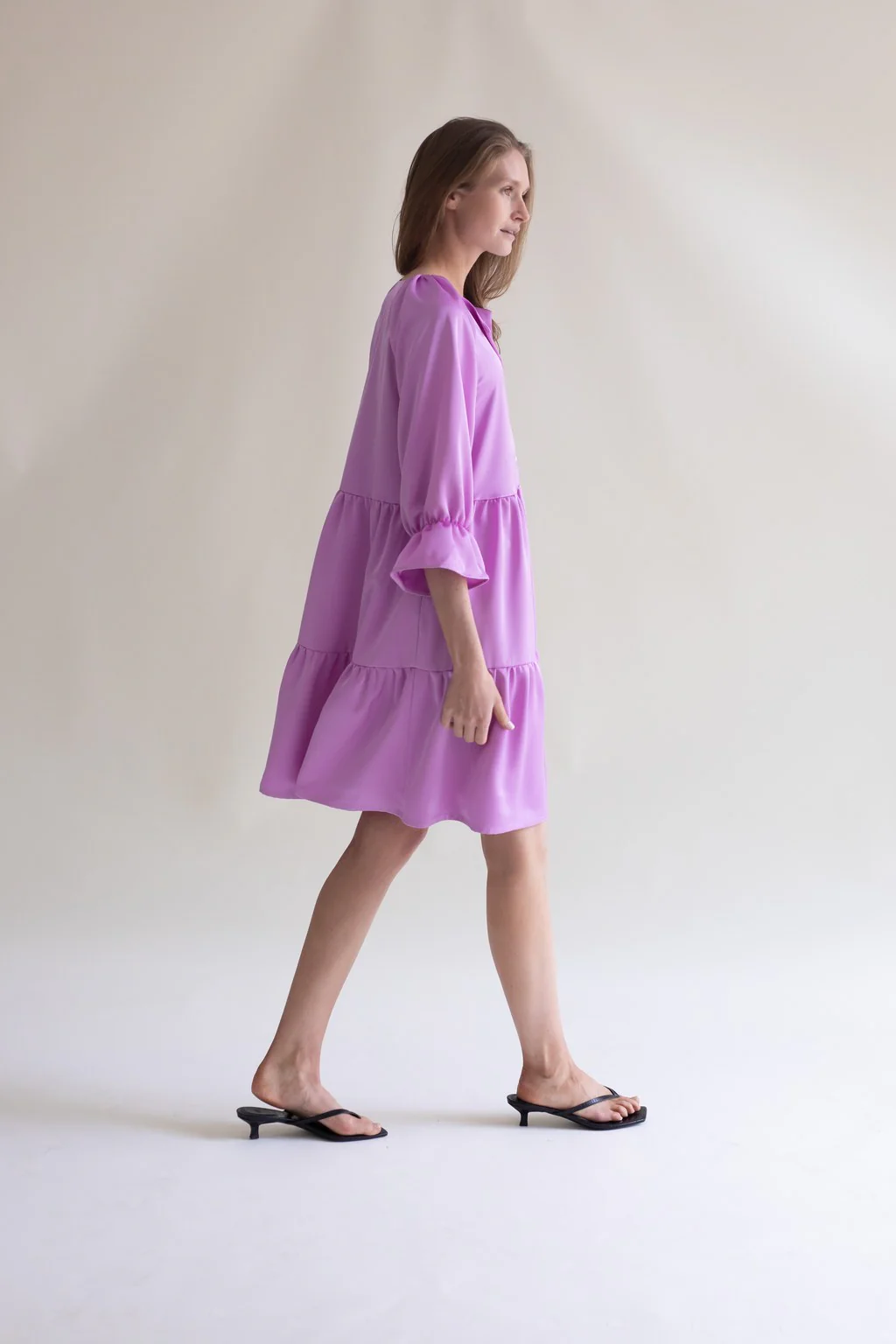 Gauhar mekko Ruffled Dress Fuchsia, vaalea lila - Image 3