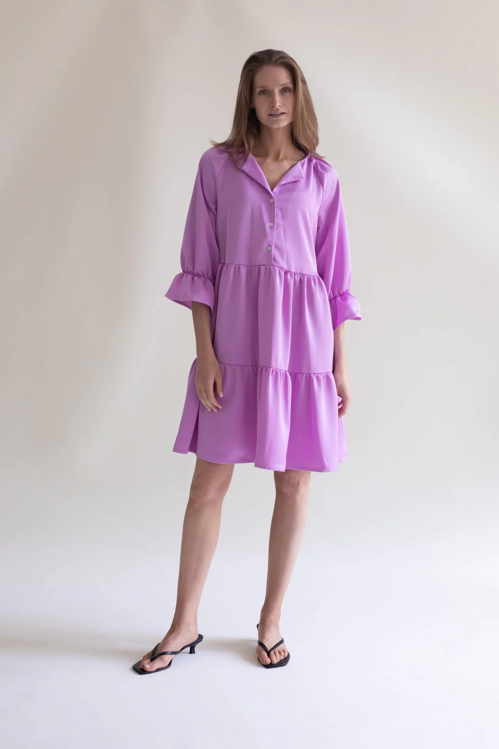 Gauhar mekko Ruffled Dress Fuchsia, vaalea lila - Image 4