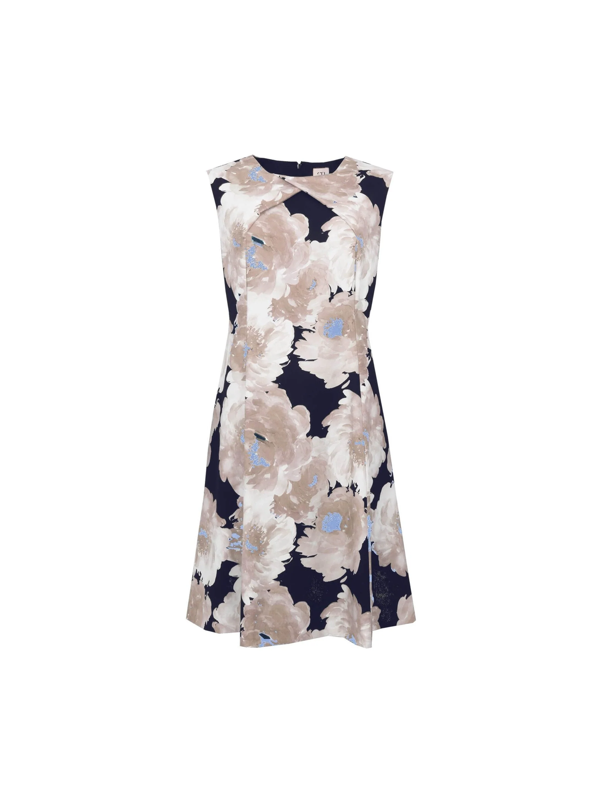 S.T.I naisten mekko, CAMBRIA DRESS 100CM Beige Kuosi