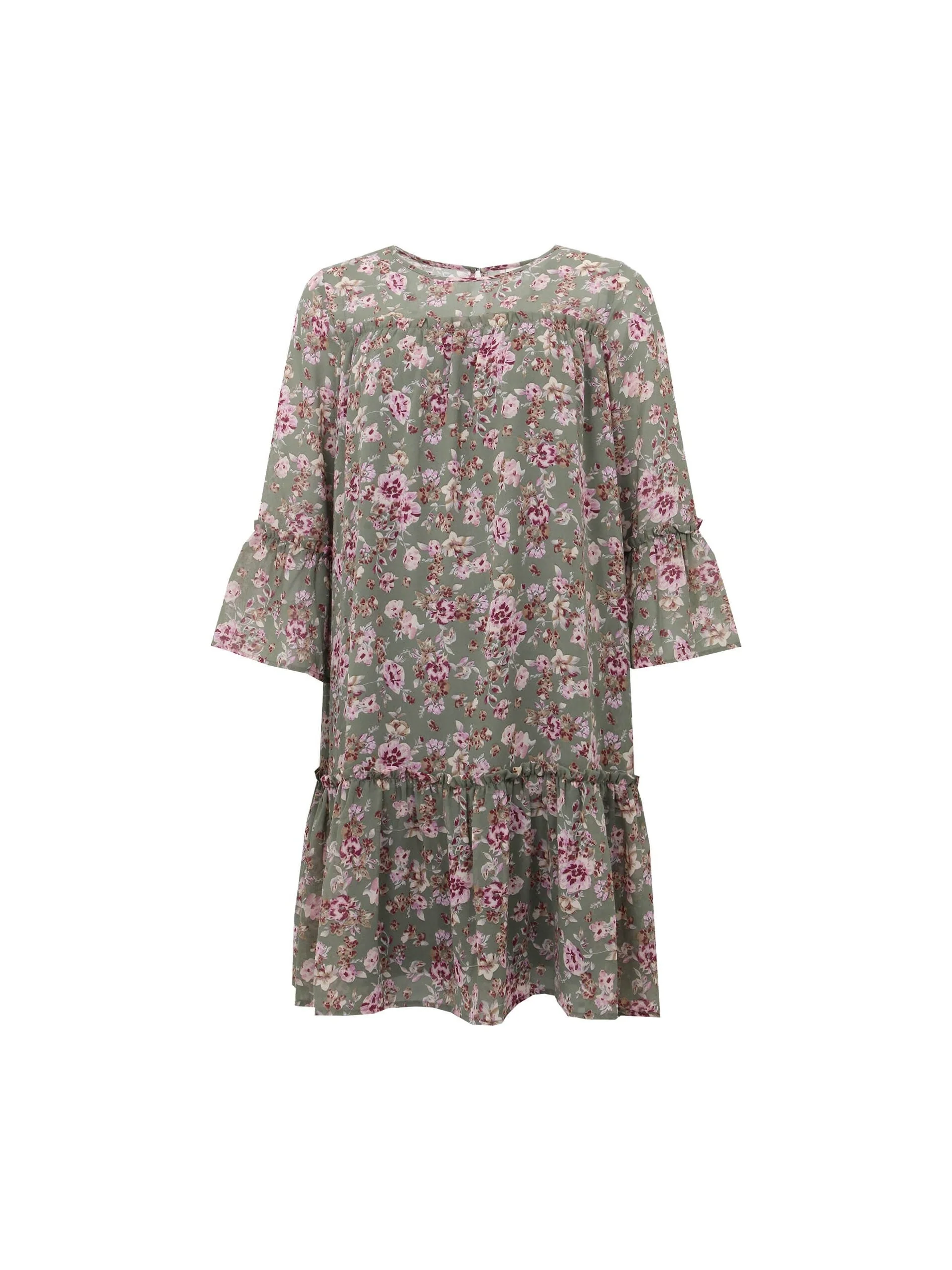S.T.I naisten mekko, ISABELLA DRESS Vihreä Kuosi