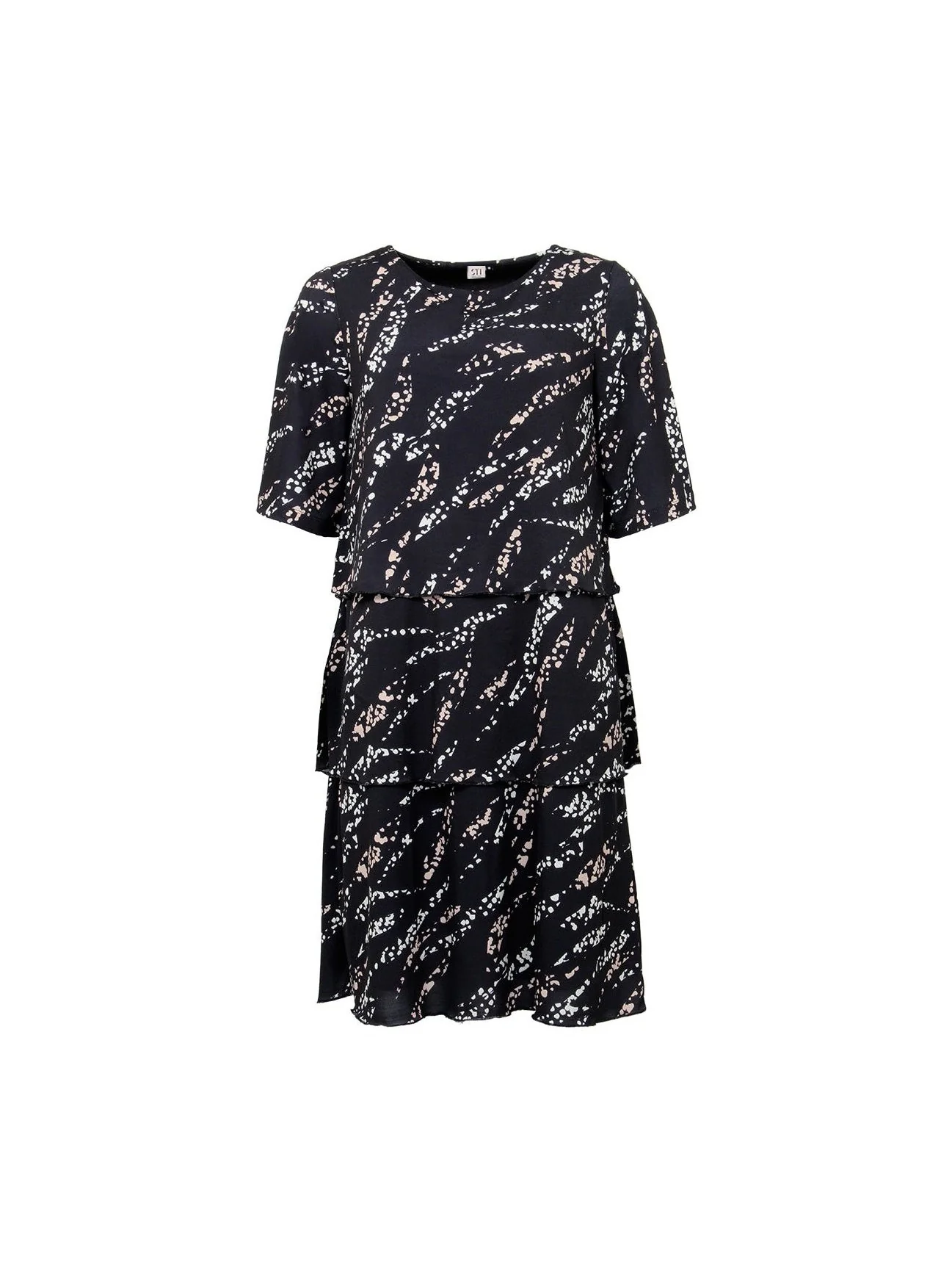 S.T.I. naisten mekko, JENA TRICOT DRESS Musta Kuosi
