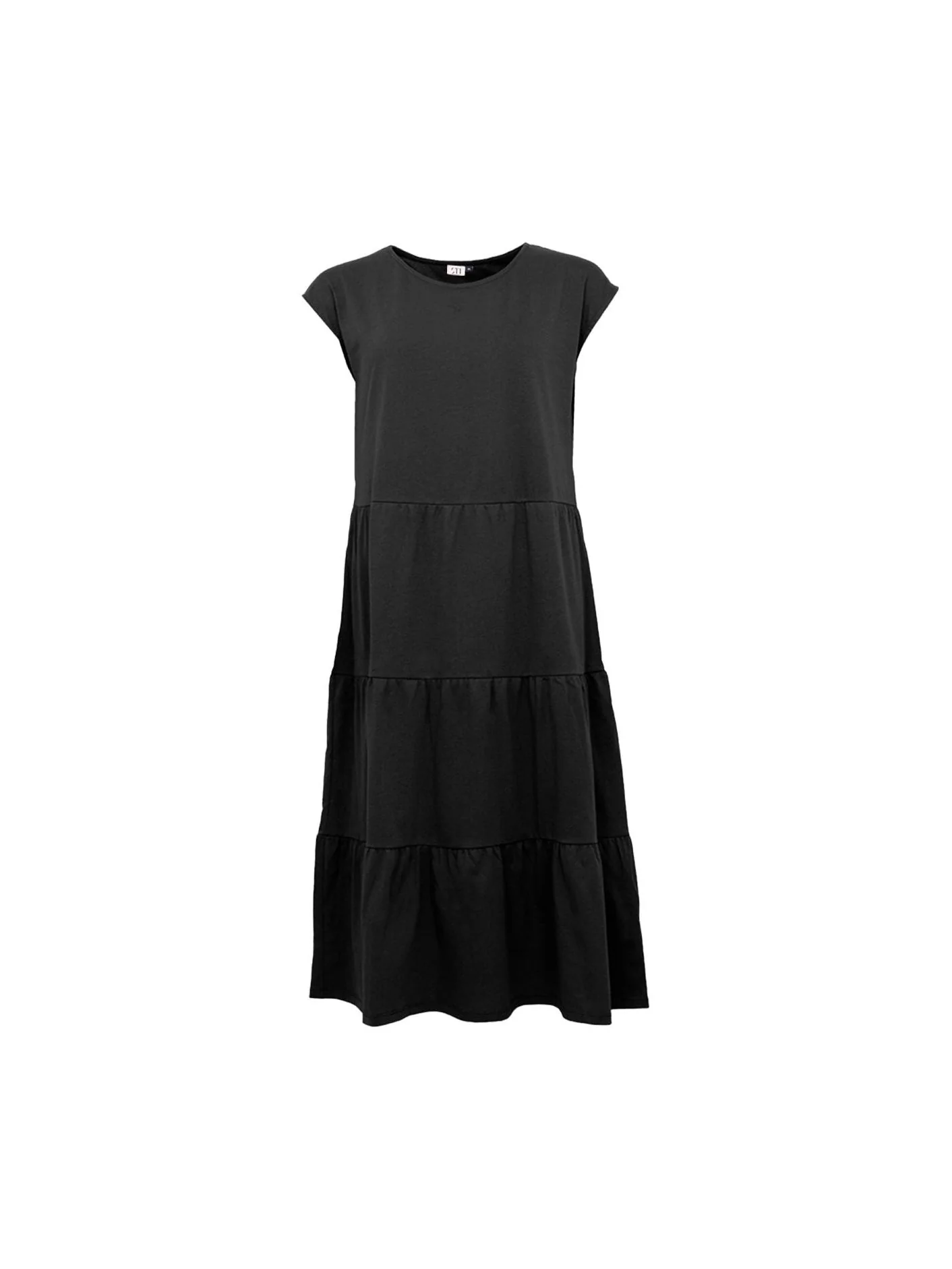 S.T.I naisten mekko, JOY TRICOT DRESS 118CM Musta