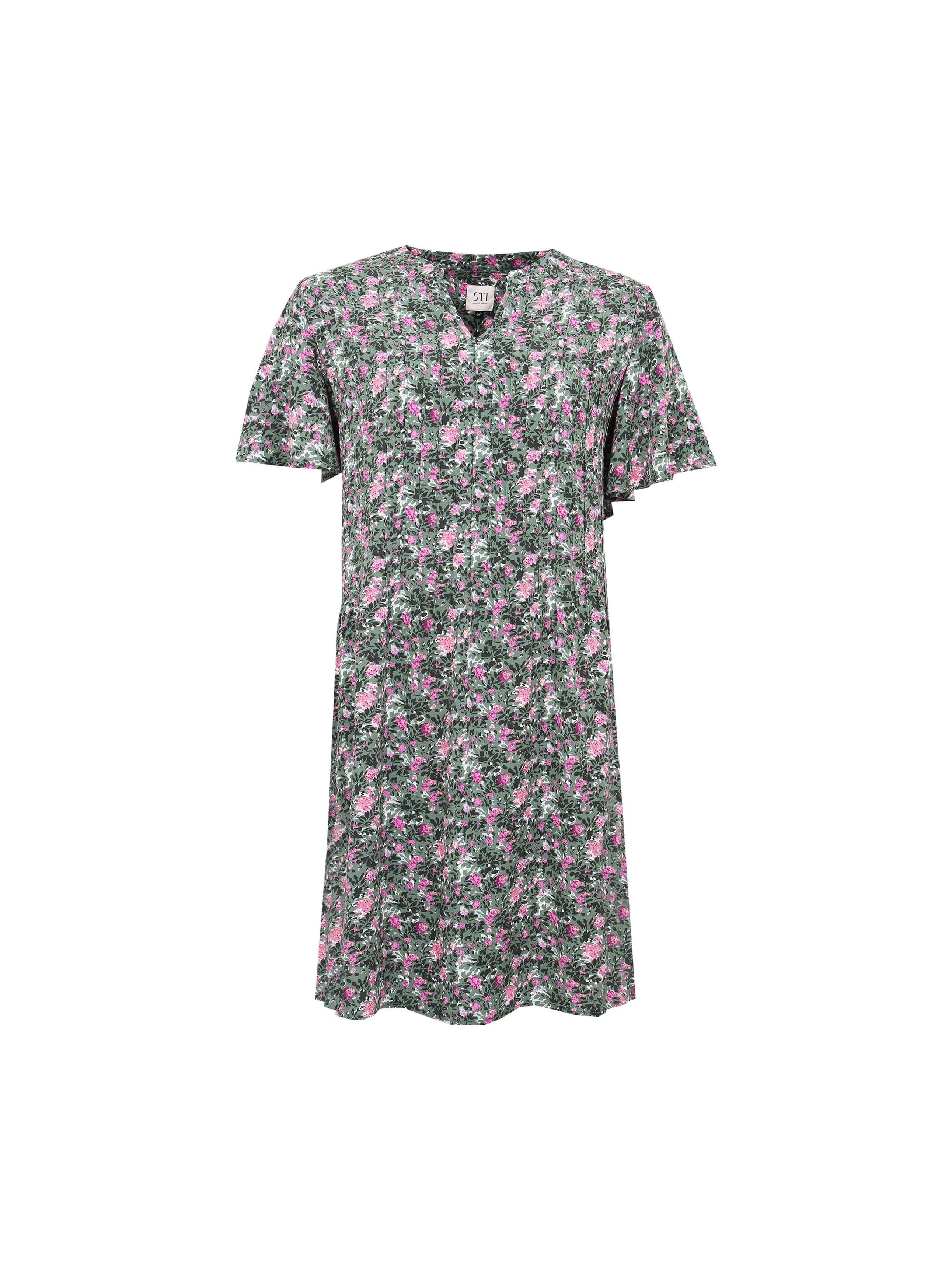 S.T.I Naisten Mekko KIME DRESS 96CM Vihreä Kuosi