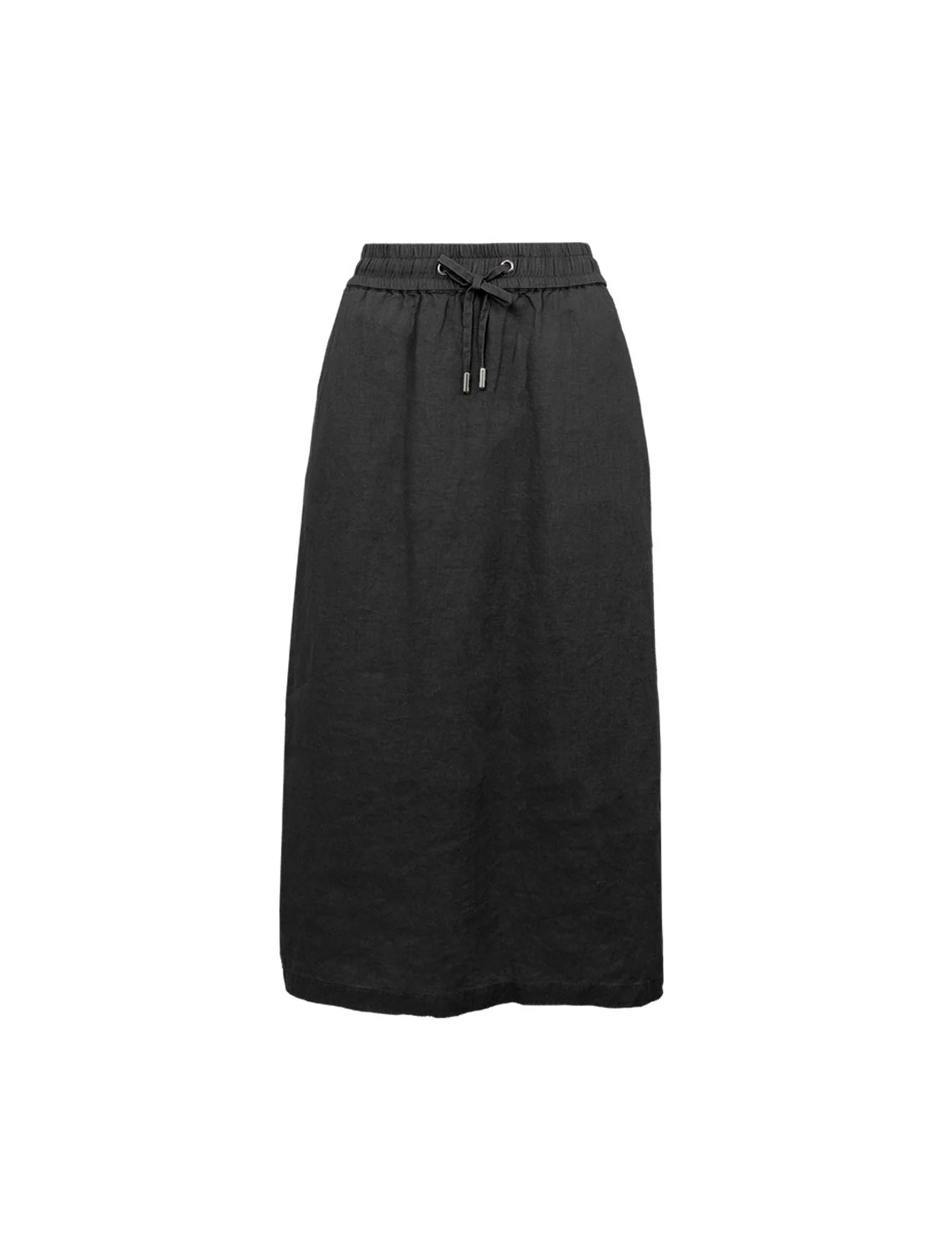 S.T.I naisten pellavahame, HELVI SKIRT 82CM Musta