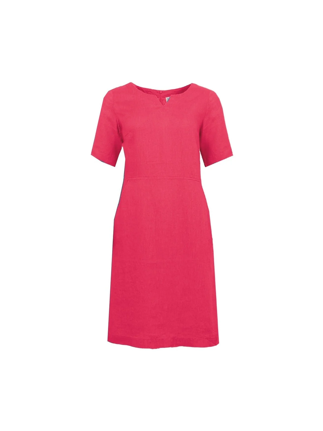 S.T.I naisten pellavamekko, CARENNE LINEN DRESS 100CM Punainen