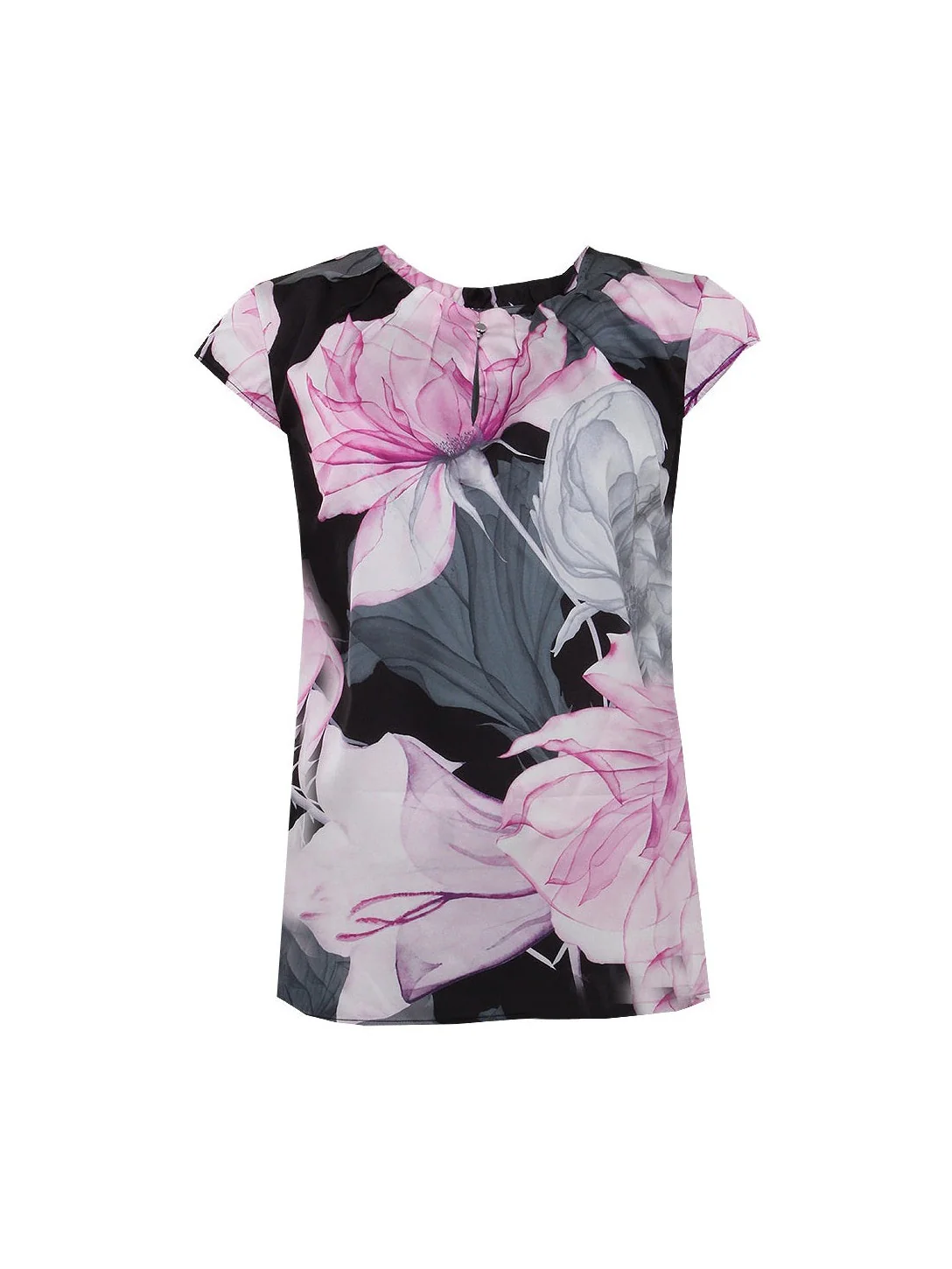 S.T.I naisten pusero, KAIZA BLOUSE 66CM Musta Kuosi