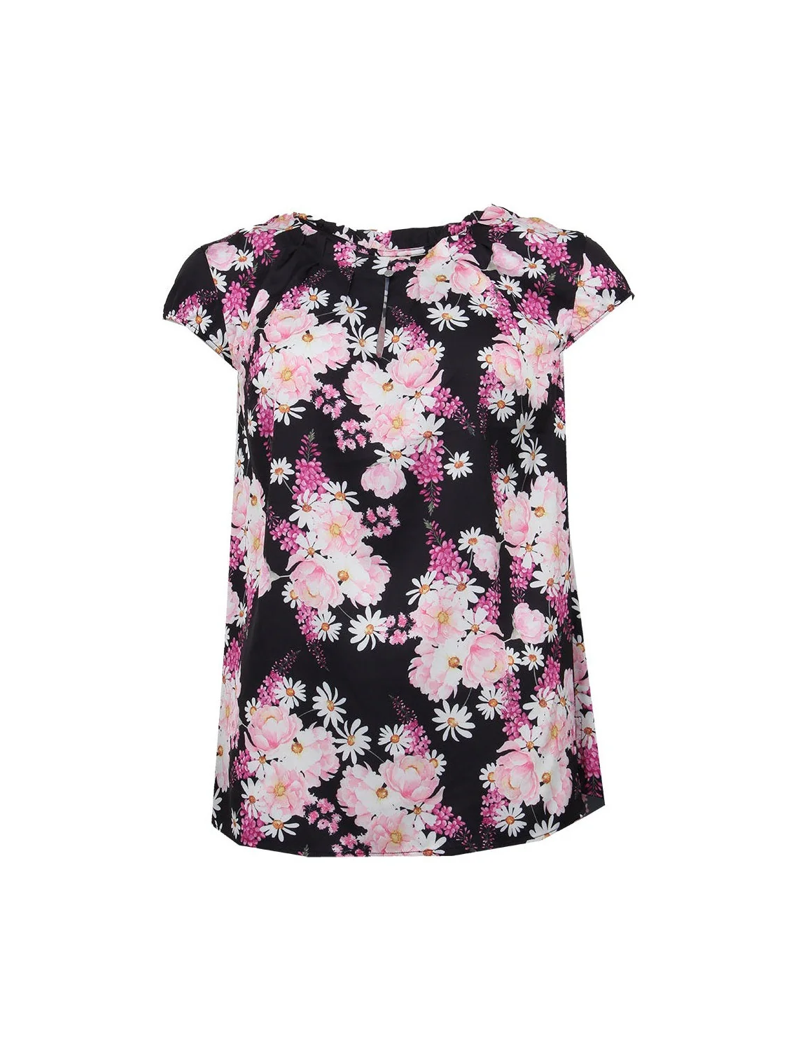S.T.I naisten pusero, KAIZA BLOUSE Musta Kuosi