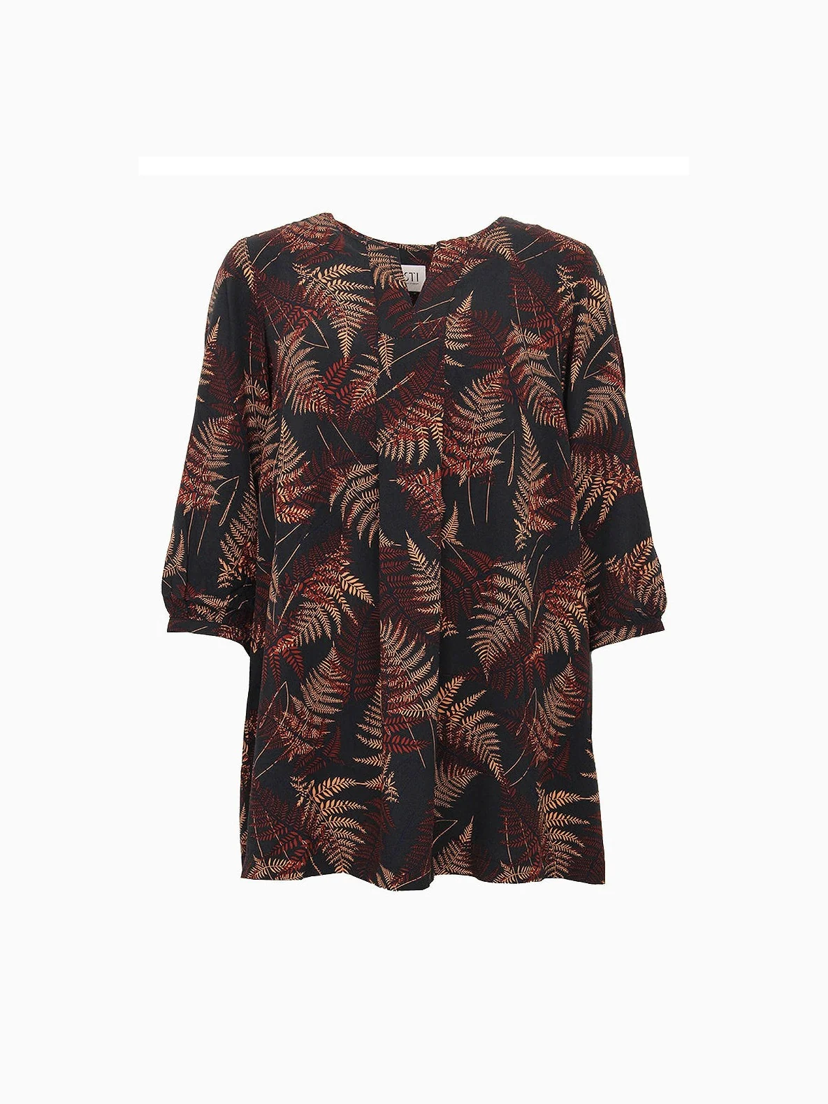 S.T.I naisten pusero, KELANDRA TUNIC 84 CM Ruskea Kuosi