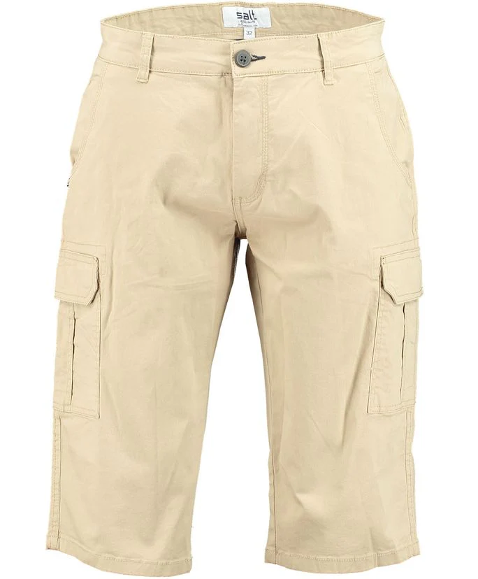 Salt miesten cargoshortsit, SALT STRECH TWILL CARGO CAPRI Beige