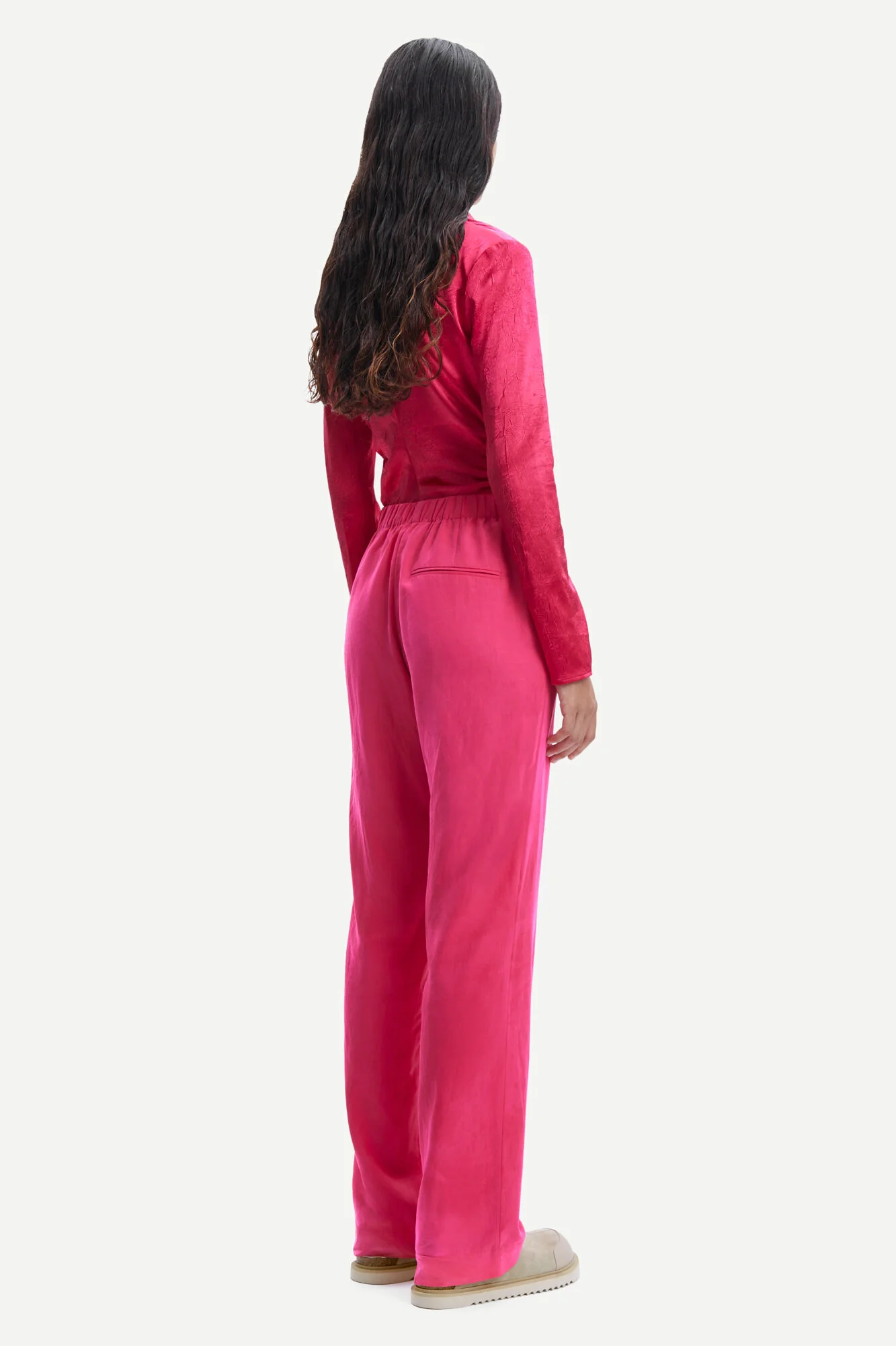 Samsoe and Samsoe Naisten Housut, HOYS STRAIGHT PANTS 12663 Pinkki - Image 2