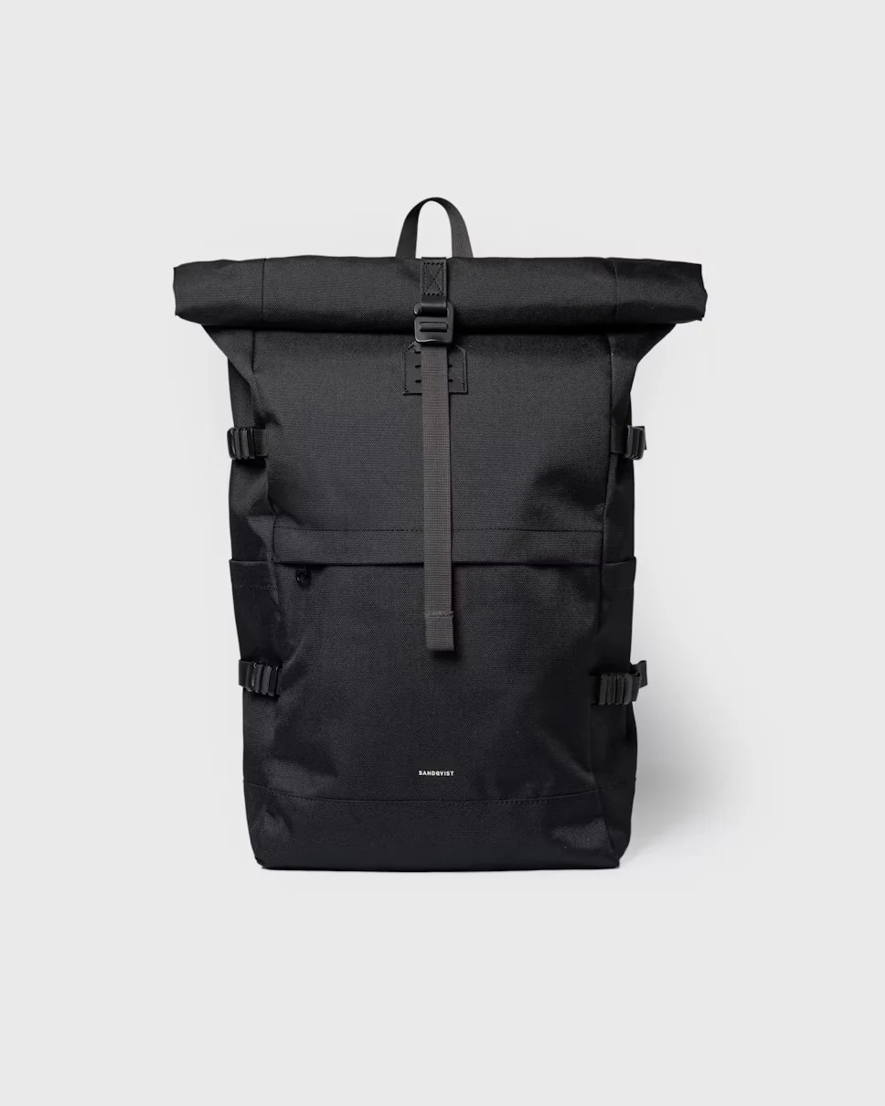 Sandqvist reppu, ICON ROLLTOP BACKPACK L Musta