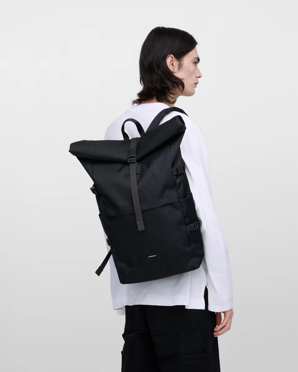 Sandqvist reppu, ICON ROLLTOP BACKPACK L Musta - Image 11