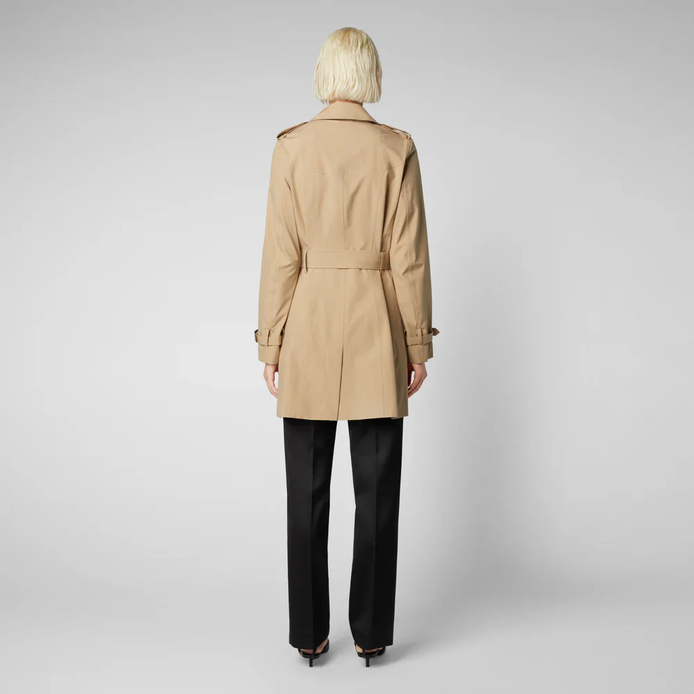 Save The Duck naisten trenssi, AUDREY TRENCH COAT Kameli - Image 3