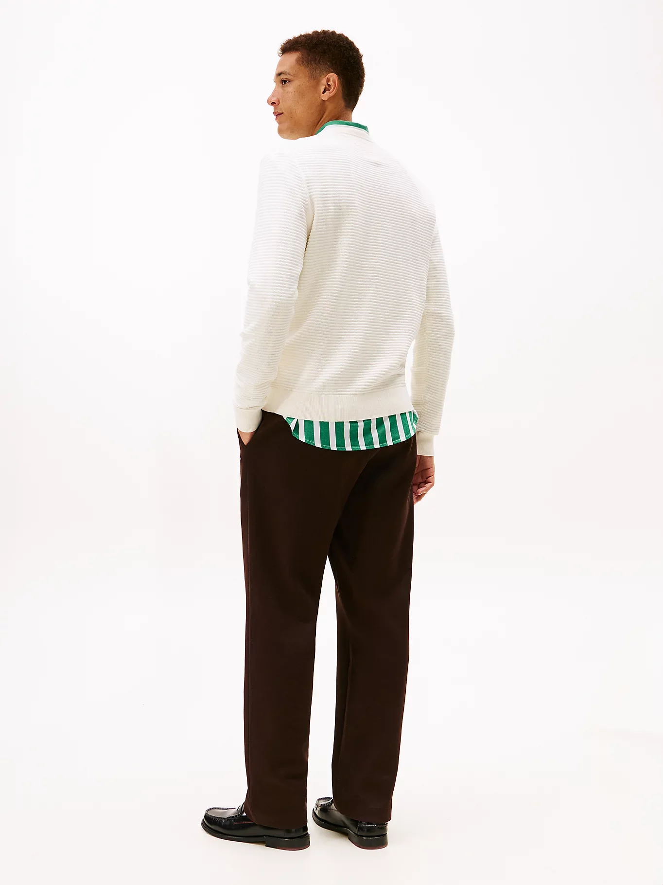 Tommy Hilfiger miesten neulepusero Seasonal Structure CNeck, luonnonvalkoinen - Image 4