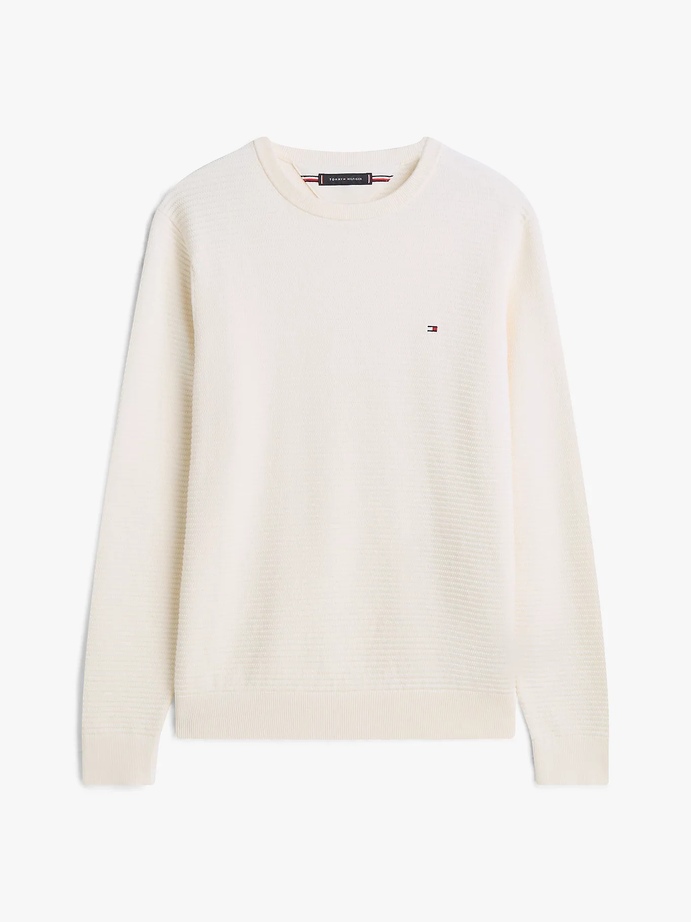 Tommy Hilfiger miesten neulepusero Seasonal Structure CNeck, luonnonvalkoinen - Image 5